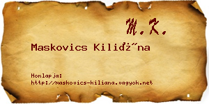 Maskovics Kiliána névjegykártya